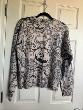 NWT Halloween Pumpkin Graphic Halloween Crewneck Sweater, Halloween Sweater